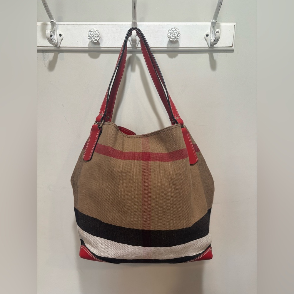 Burberry Canvas Boho Check Handbag